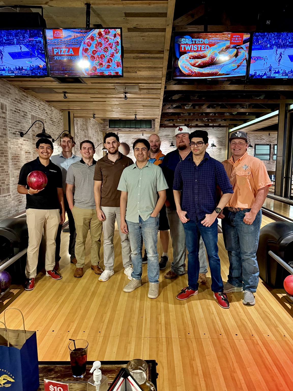 Bowling event group photo